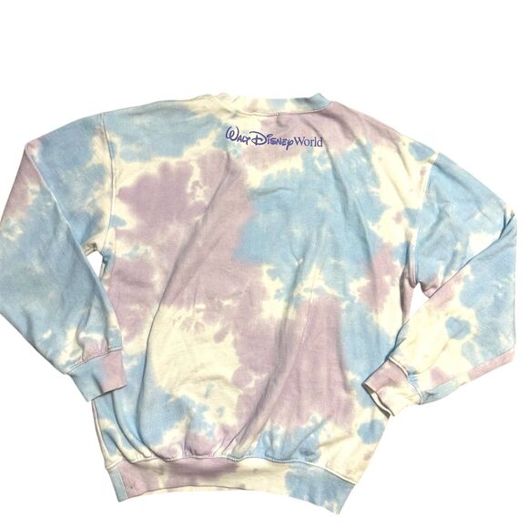 DISNEY WOMEN’s A Pug Is All You Need Pullover Crewneck Tie Dye Sweater - Size M - Picture 2 of 2